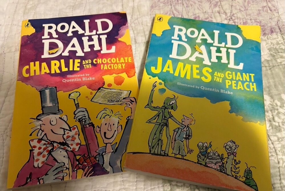 Two Roald Dahl Books Charlie and the Chocolate Factory AND James & Giant Peach